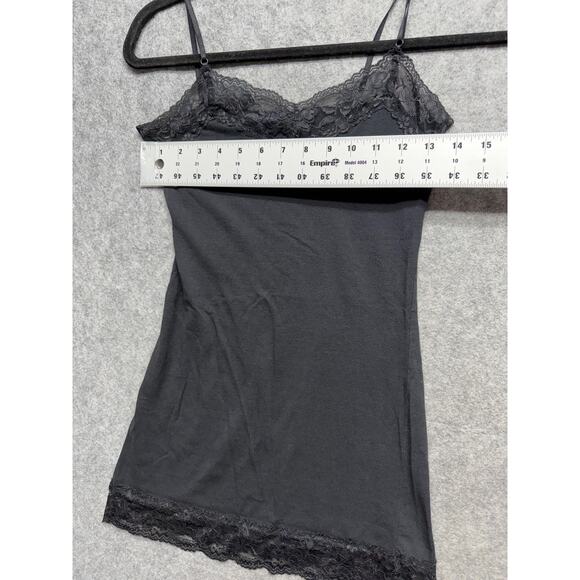 Zenana Outfitters Cami Top Womens Small Black Lace Trim Adjustable Straps Y2K - Picture 2 of 9